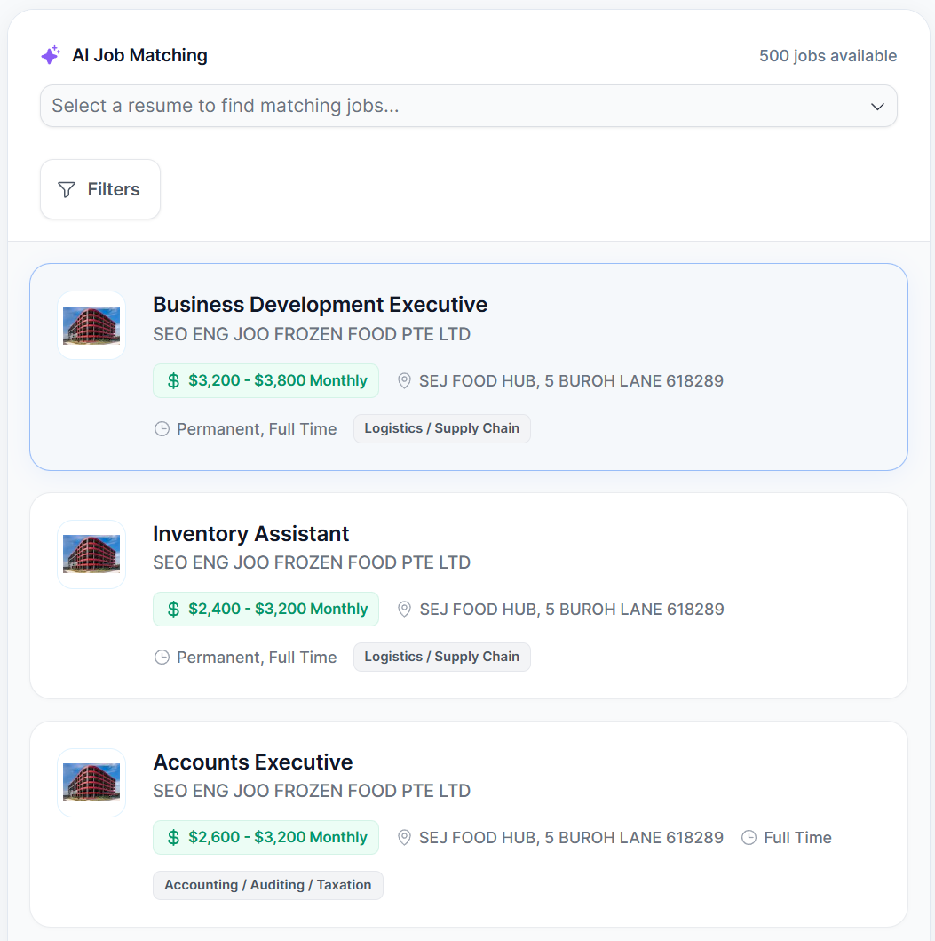 Inclusive job card preview
